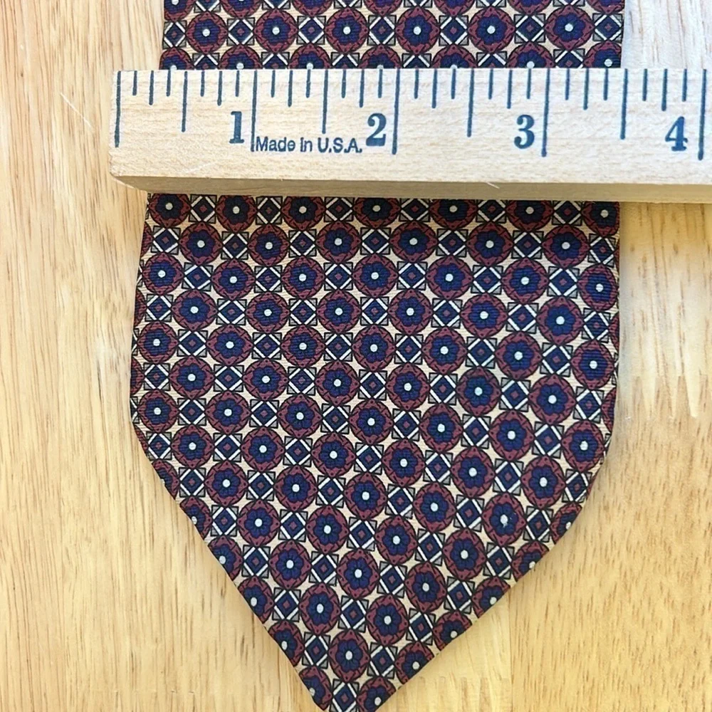 Christian Dior Monsieur All Silk Tie Geometric Design Imported Fabric Vi…